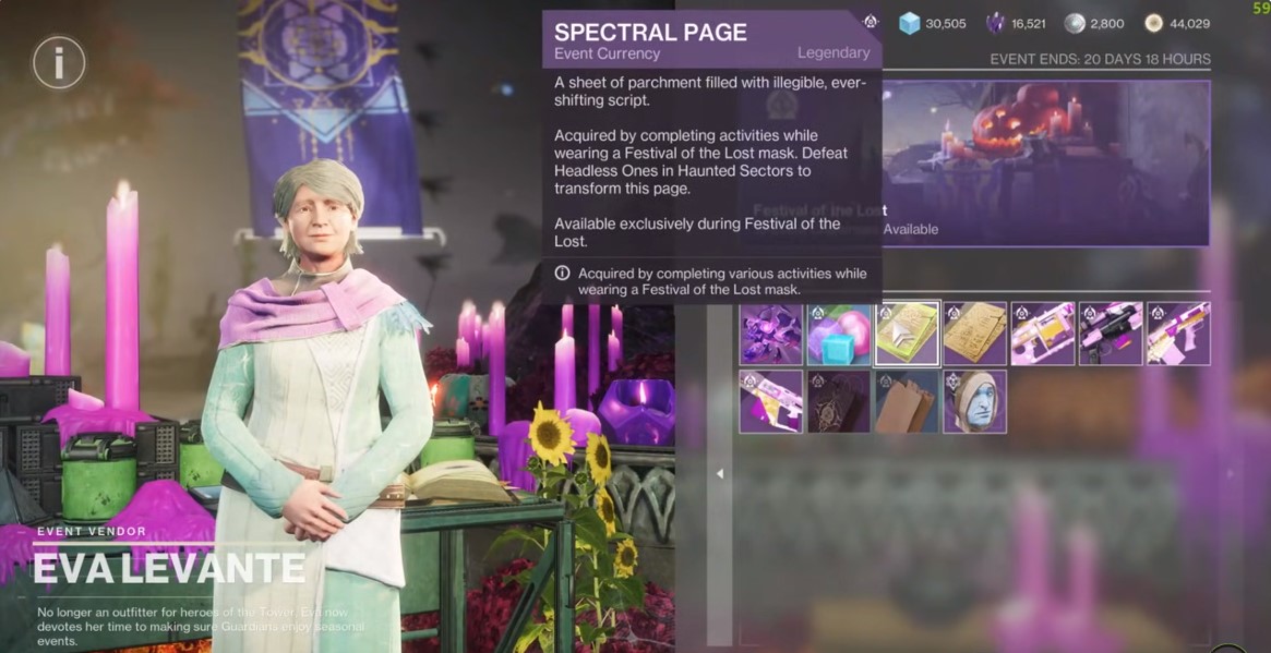 Spectral Pages in Destiny 2
